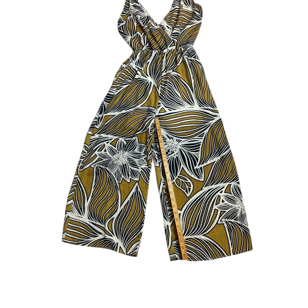 Sienna Sky Tropical Palm Print Wide Leg Jumpsuit Medium Resort - Picture 5 of 9